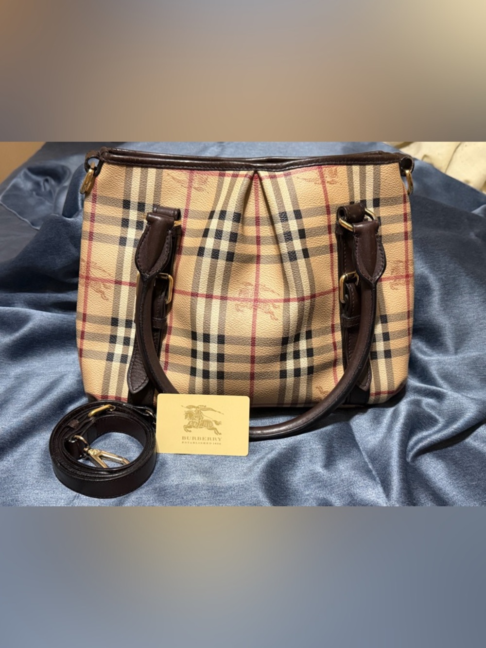 EUC BURBERRY HAYMARKET CHECK NORTHFIELD TOTE